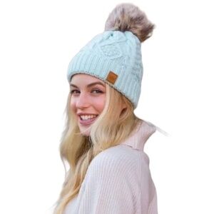 Panache Mint cable knit hat (29)